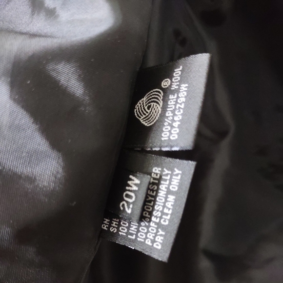 Anthropologie Sandro Wool Blazer with Faux Leather Collar, Size 20W - Picture 5 of 8